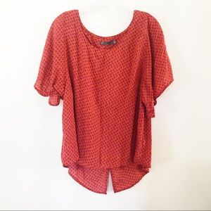 prAna | Flouncy Leaf Pattern Blouse | L